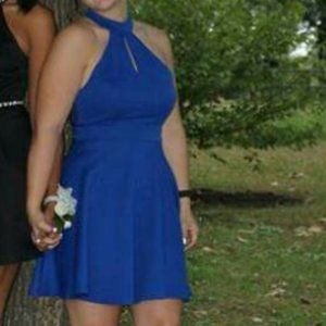 Blue skater dress